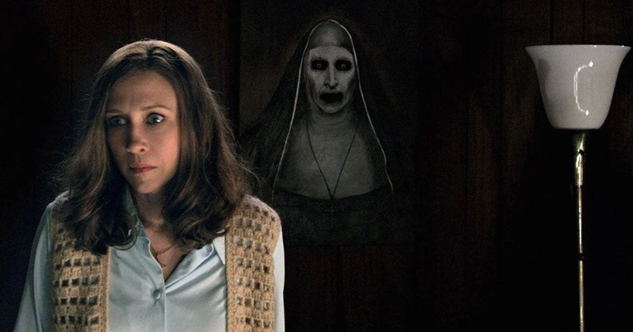 Chega ao fim - A cena da freira em Invocação do Mal 2 continua sendo um dos momentos mais assustadores de todo o universo da saga. É justamente esse impacto que falta ao final do quarto filme.Foto: Reprodução/Internet.