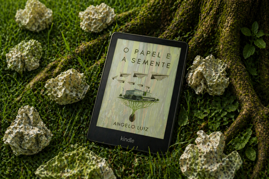 “O Papel e a Semente”, de Angelo Luiz, também está disponível no Kindle — perfeito para quem gosta de ter boas leituras sempre à mão, seja no meio da rotina ou em um momento de pausa.