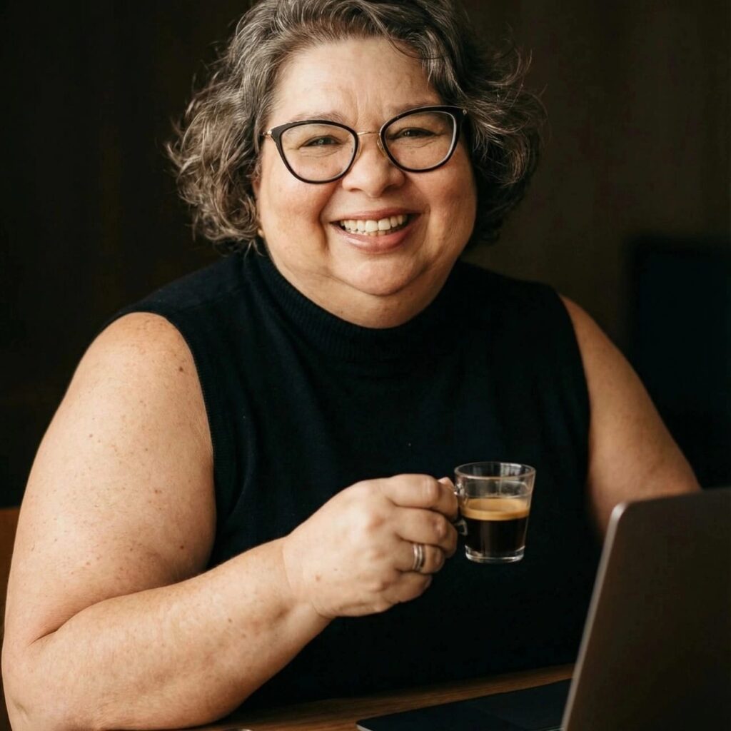 Adriana Celi é movida pela paixão pela escrita e pela história, transformando memórias, estudos e sentimentos em narrativas que tocam o leitor. Foto: Arquivo Pessoal.