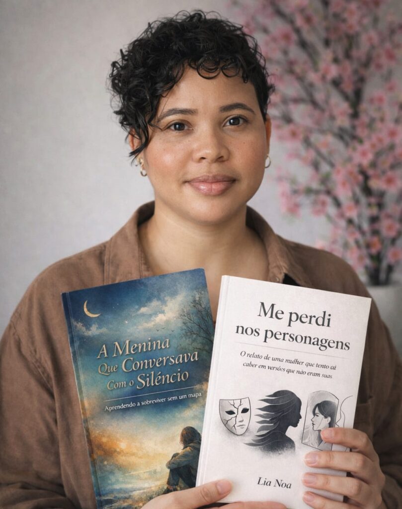 Em uma escrita que nasce da alma, Lia Noa apresenta as duas obras que integram seu universo literário sobre identidade e pertencimento. Enquanto Me perdi nos personagens já pode ser apreciado em formato físico, A menina que conversava com o silêncio está disponível exclusivamente no Kindle, proporcionando aos leitores uma experiência sensível e profundamente introspectiva.