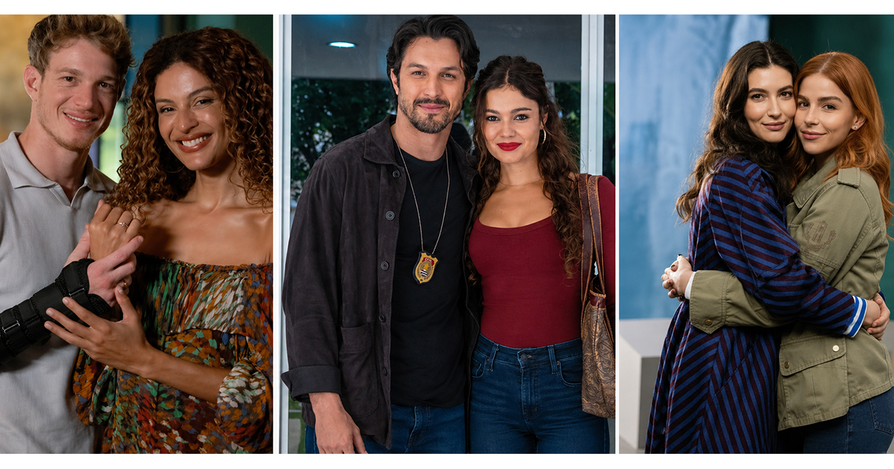 Paluce cresce no silêncio. Sophie Charlotte e Rômulo Estrela trabalham no detalhe, na pausa, no que não é dito. Sem interferência externa, o conflito vem de dentro. E é isso que aproxima. Amor que não precisa de obstáculo inventado para existir. Foto: Beatriz Damy/Estevam Avellar/Globo.