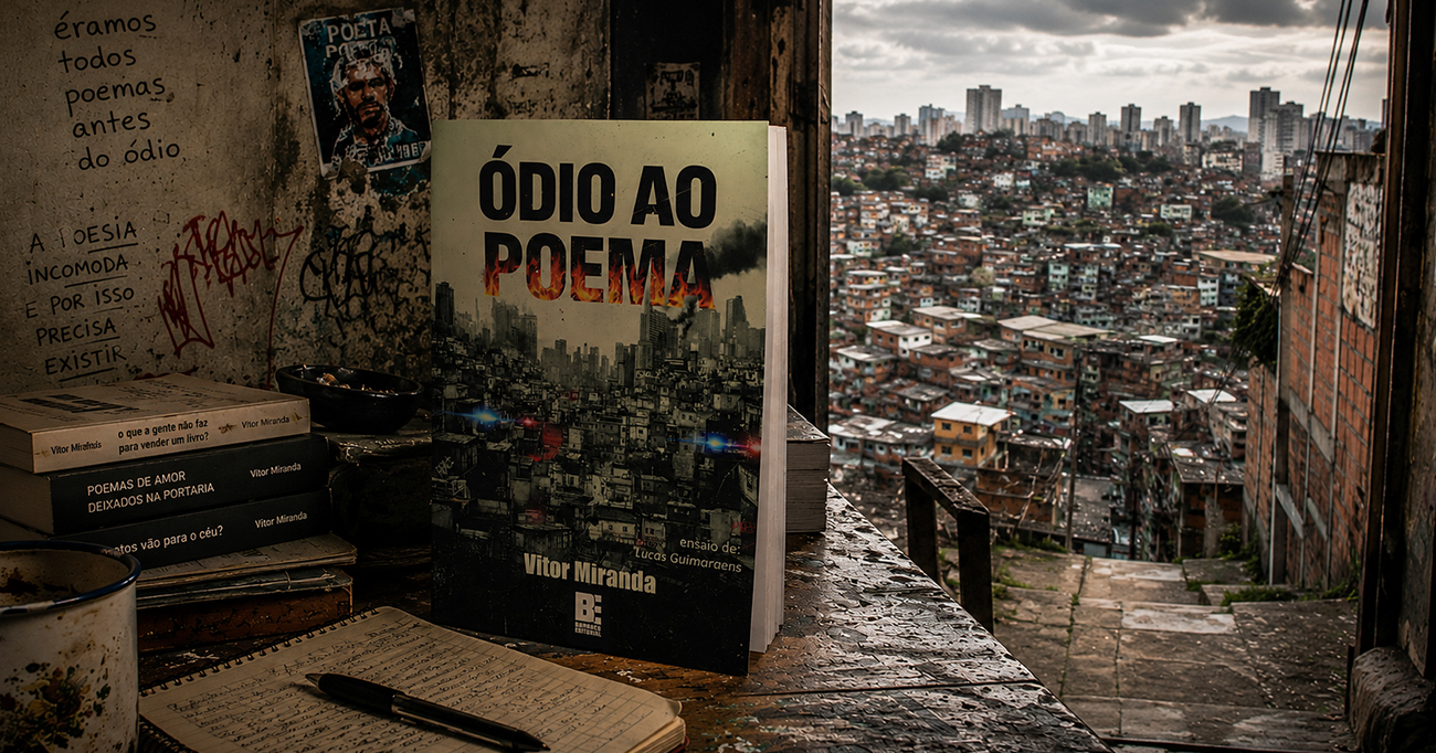 Em entrevista ao Pittaplay, Vitor Miranda fala sobre violência, poesia, amor e ruptura estética ao transformar o Poema em corpo vulnerável dentro de um mundo que desaprendeu a enxergar beleza.