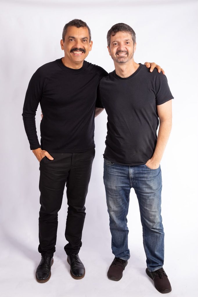 Paulo Fontenelle e Alexandre Lino, autor e diretor de “Sala dos Professores”. Foto Janderson Pires