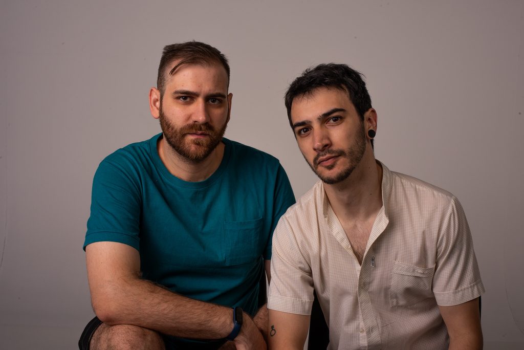 Victor Di Marco e Márcio Picoli, diretores e roteiristas de LONDON, longa vencedor do Queer Lion no Festival de Veneza.
Foto: arquivo pessoal